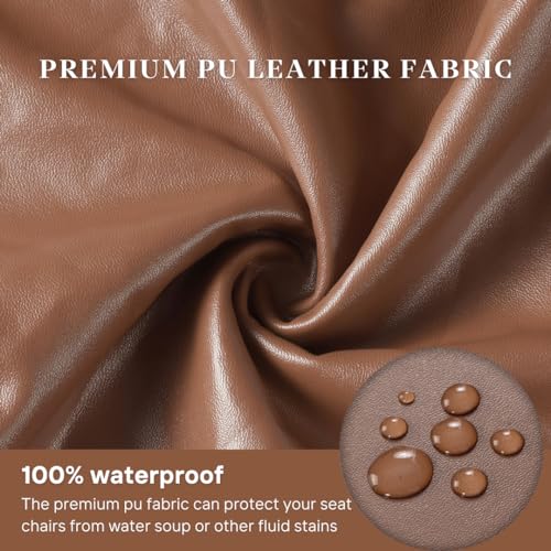 SearchI Waterproof PU Bar Stool Covers Set of 2, Removable Washable, for Kitchen Dining K417470