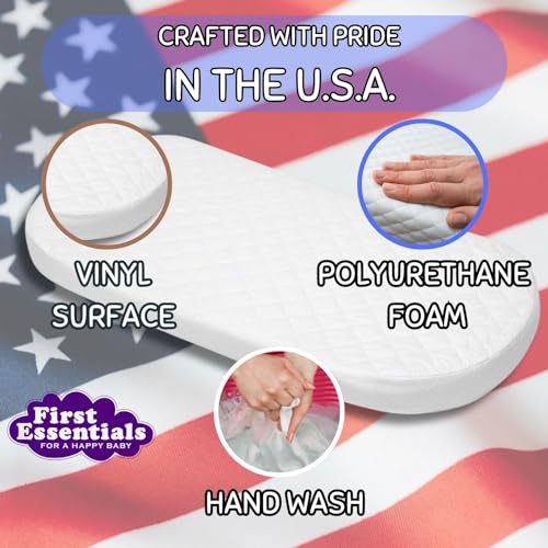 Bassinet Cradle Mattress Pad Oval 13X31 Waterproof Hypoallergenic R691