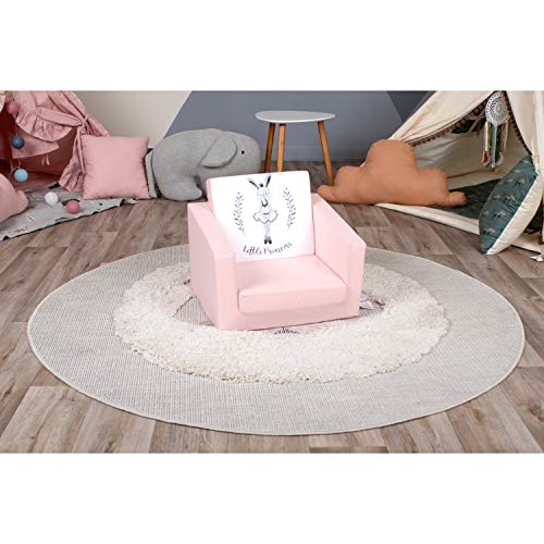 Delsit Fold Out Toddler Chair with Removable Cotton Cover, Skater Bear Q14016