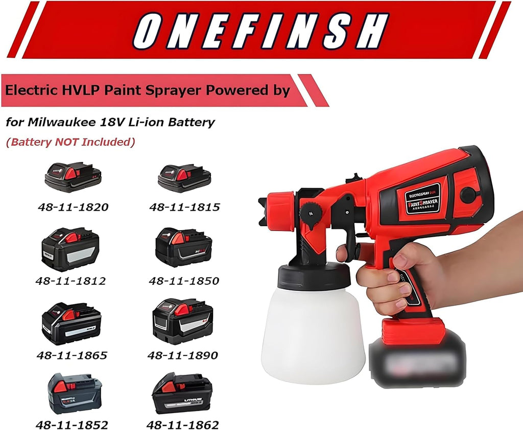 Cordless Paint Sprayer for Milwaukee M18 18V Battery Q438613