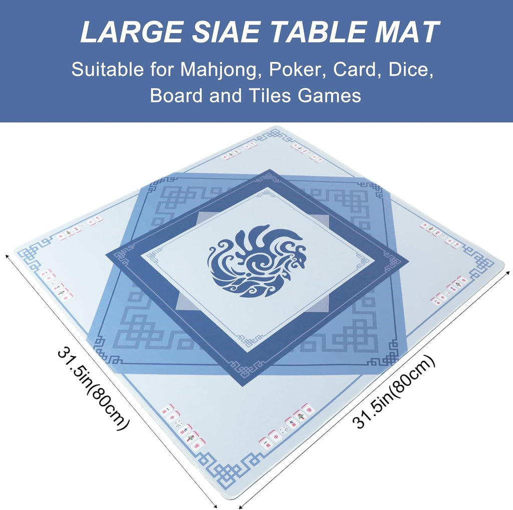 American Mahjong Game Set 166 Tiles with Racks, Mat and Carrying Bags Q968186
