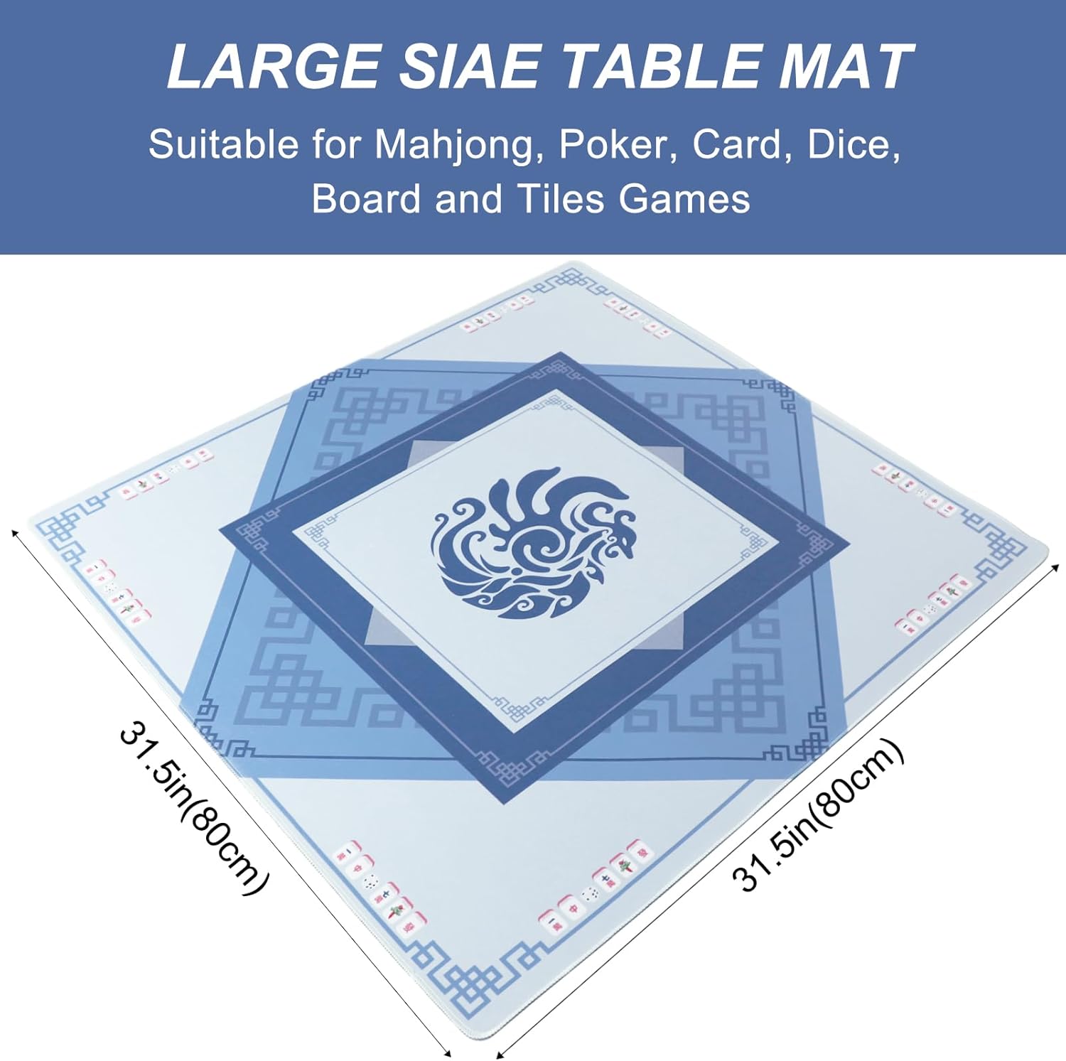 American Mahjong Game Set 166 Tiles with Racks, Mat and Carrying Bags Q968186