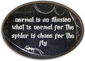 Gothic Quotes Wooden Wall Art - Normal Is An Illusion - Vintage Oval Wood Plaque With A Hook On Backside, Bar Wall, Living Room Home & Office Decoration, Gifts For Women Men Friends Coworkers - C01