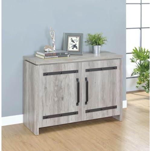 Grey Driftwood 2-door Accent Cabinet Storage Cabinets