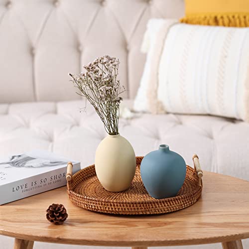 CUCUMI 4pcs Ceramic Vases Farmhouse Table Decor C669