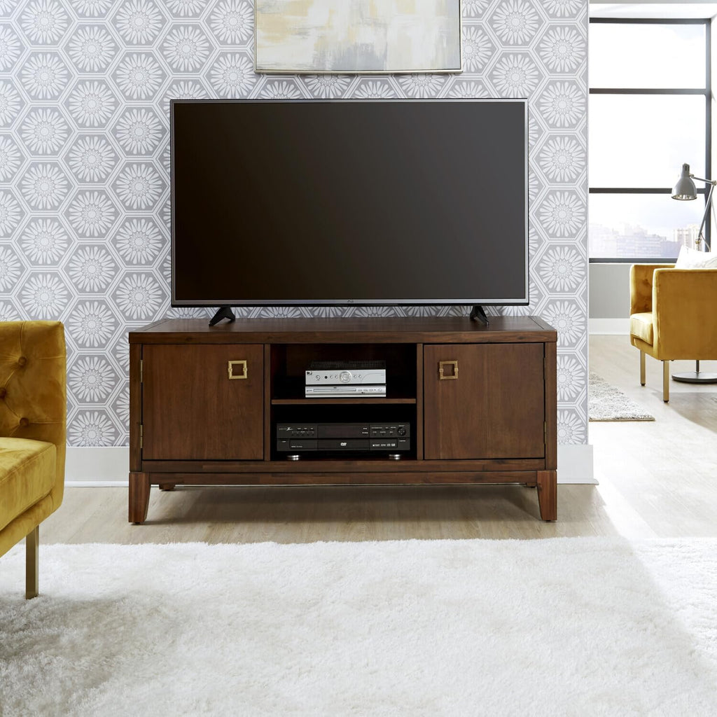 Rustic Retreat Brown Wood Entertainment Center A8391