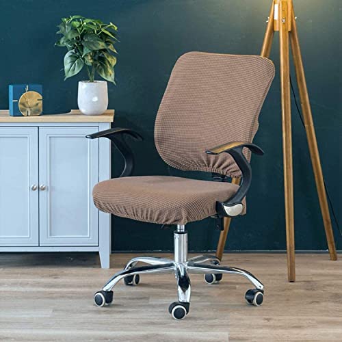 Stretchable Office Chair Cover 2 Pcs, Removable Washable Seat Slipcover, Silver K659