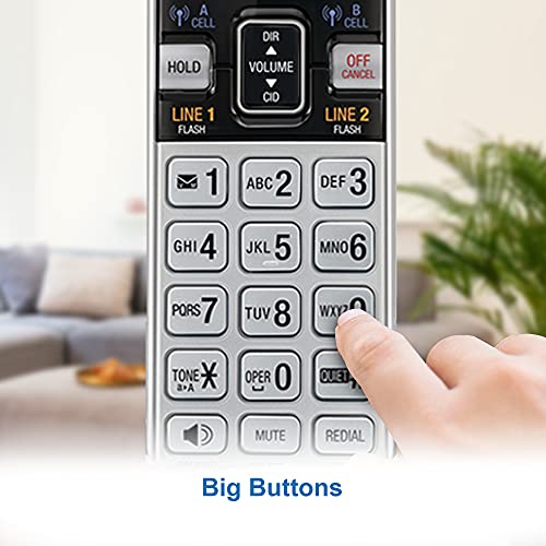 AT&T TL86103 2-Line Corded/Cordless Phone for Small Business with Answering Machine Q761502