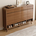 Shoe Cabinet with Drawers and Doors, Wooden Shoe Storage Cabinet with Adjustable Shelves, 5 Tier Shoes Rack Retro Shoe Organizer for Entryway, Hallway, Doorway, Living Room, Bedroom(55", Brown-white)