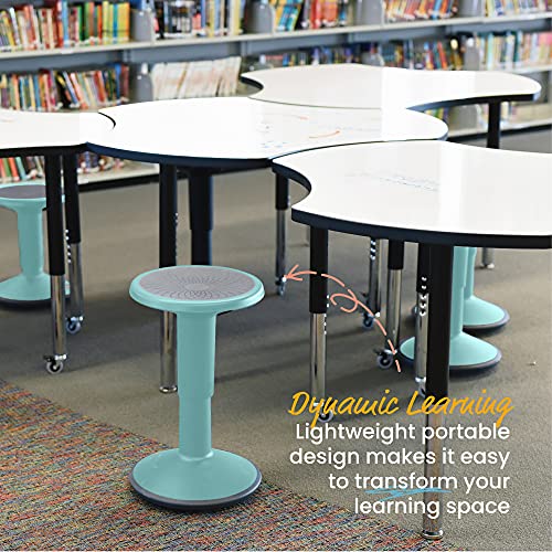 ECR4Kids SitWell Wobble Stool, Adjustable Height, Black Z4009
