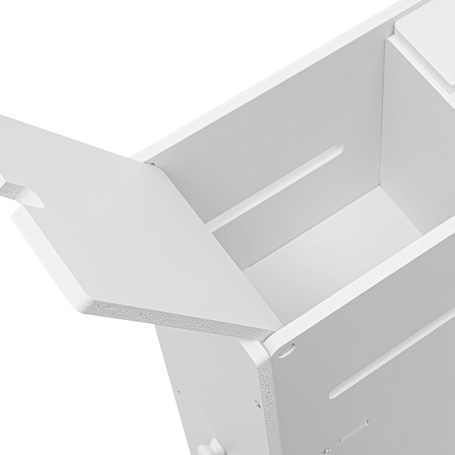 Rolling Narrow Bathroom Storage Cabinet, White J17971