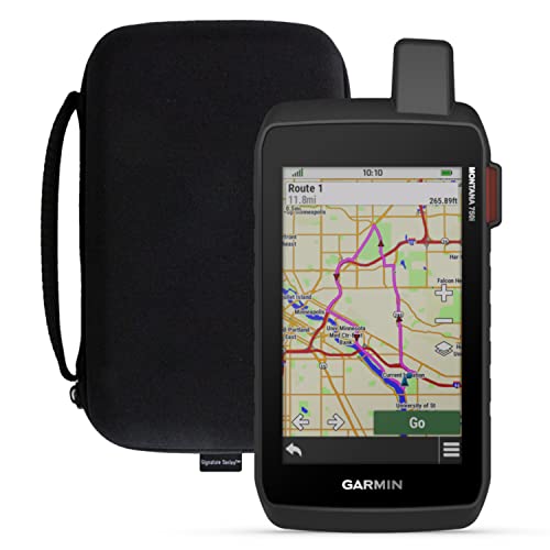 Garmin Montana 750i, Rugged GPS Handheld with Built-in inReach Technology and 8-megapixel Camera | Road and Trail Mapping, Glove-Friendly 5" Color Touchscreen, Multi-GNSS with Signature Power Bundle