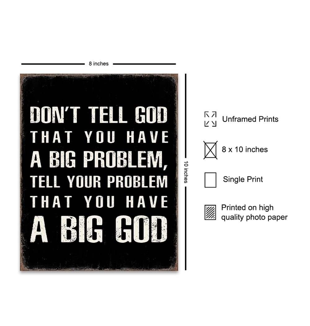 Christian Faith Wall Art for Men - Jesus God Motivational Poster Z201