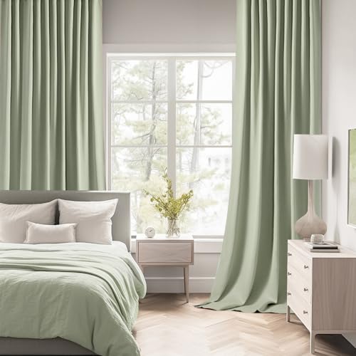 MIULEE Back Tab Blackout Curtains 84 Inch Length 2 Panels Set Cappuccino Brown D5591