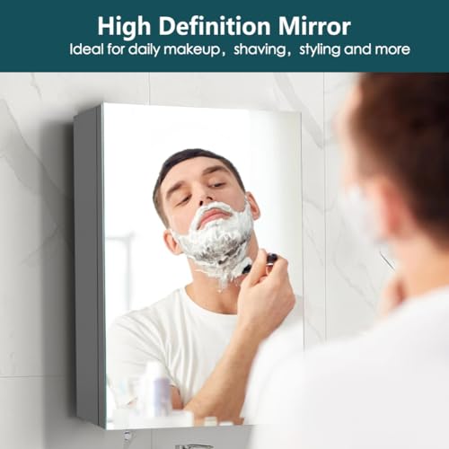 Movo Medicine Cabinet Mirror 18x24 Frameless Bathroom Wall Mount J496