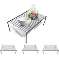 Evelots Kitchen Cabinet Wire Shelf Organizer/Rack - 2 Pack Sturdy Metal Shelf Risers - Double Your Counter Space - Great for Kitchen, Freezer, Pantry and Bathroom - Rustproof - Black