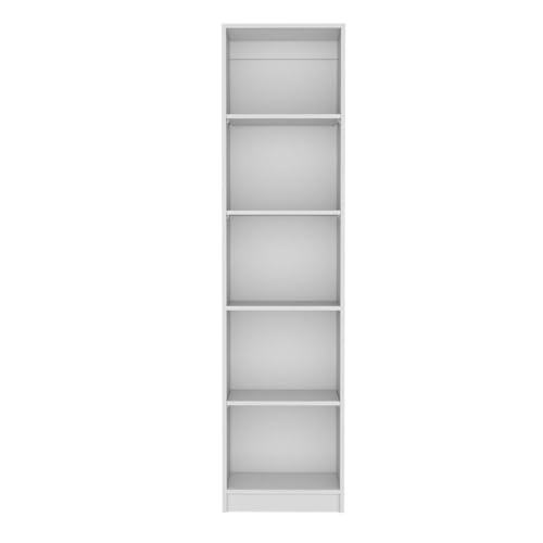 Tuhome Home Xs Bookcase with 5-Tier Shelves, Black H356863