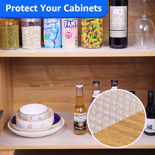 PABUSIOR Clear Shelf Liners for Cabinets, 11 Inch Wide, Non-Adhesive X996779