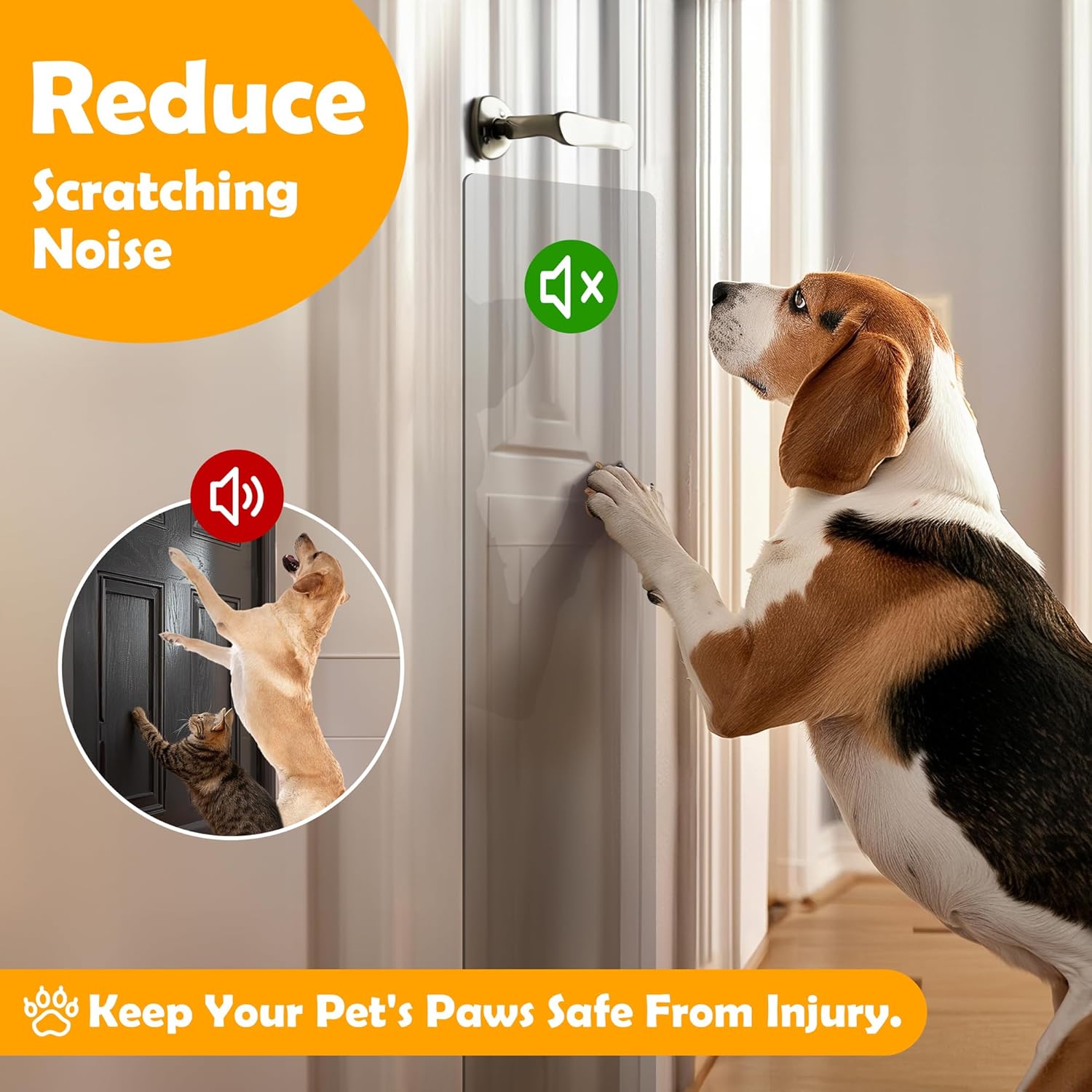 Heavy Duty Door Protector from Dog Scratching, PVC Anti Scratch Furniture Protector, 2-Pack 40" x 16" E61716