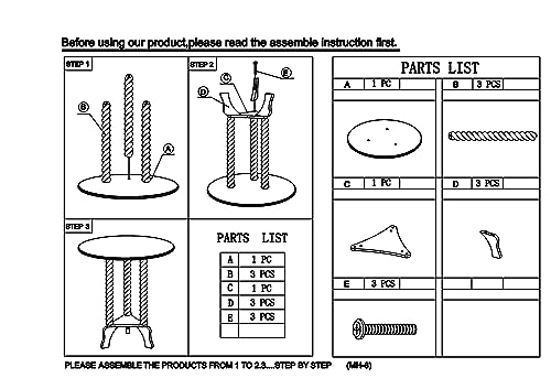 Frenchi Home Furnishing Round Pedestal End Table R53418