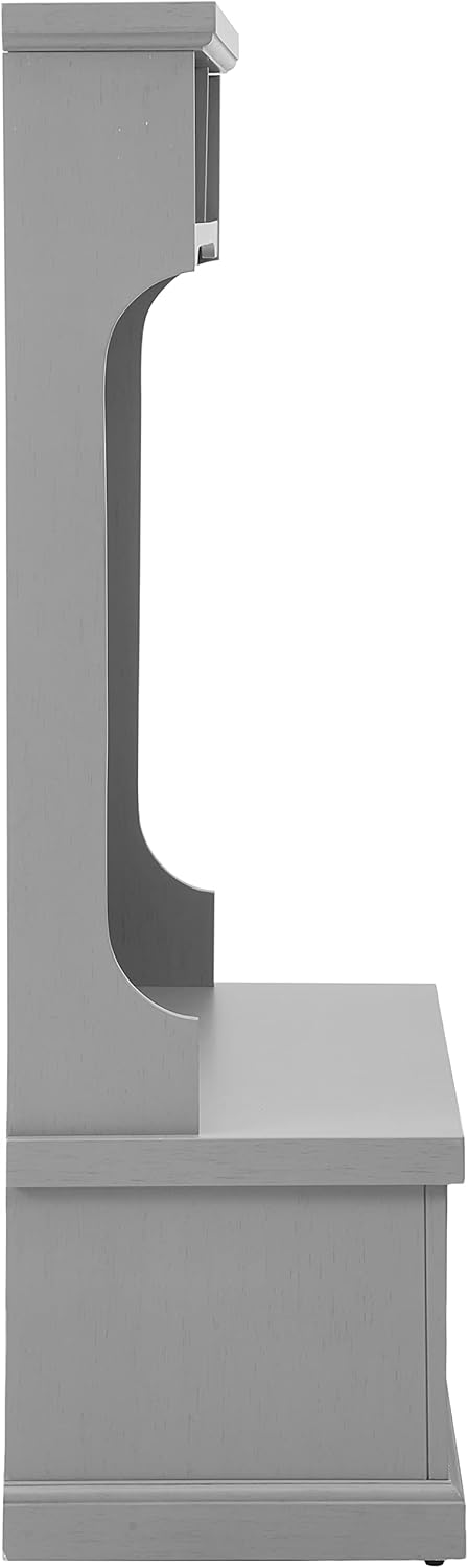 Crosley Furniture Seaside Hall Tree with Coat Rack and Shoe Cabinet, Distressed Gray B83567