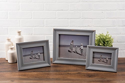 DII Distressed Wooden Picture Frame 8x10 Antique Silver U136115