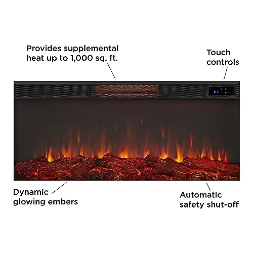 Real Flame Bernice 67" Electric Fireplace with Mantel, Remote Control, White T45360