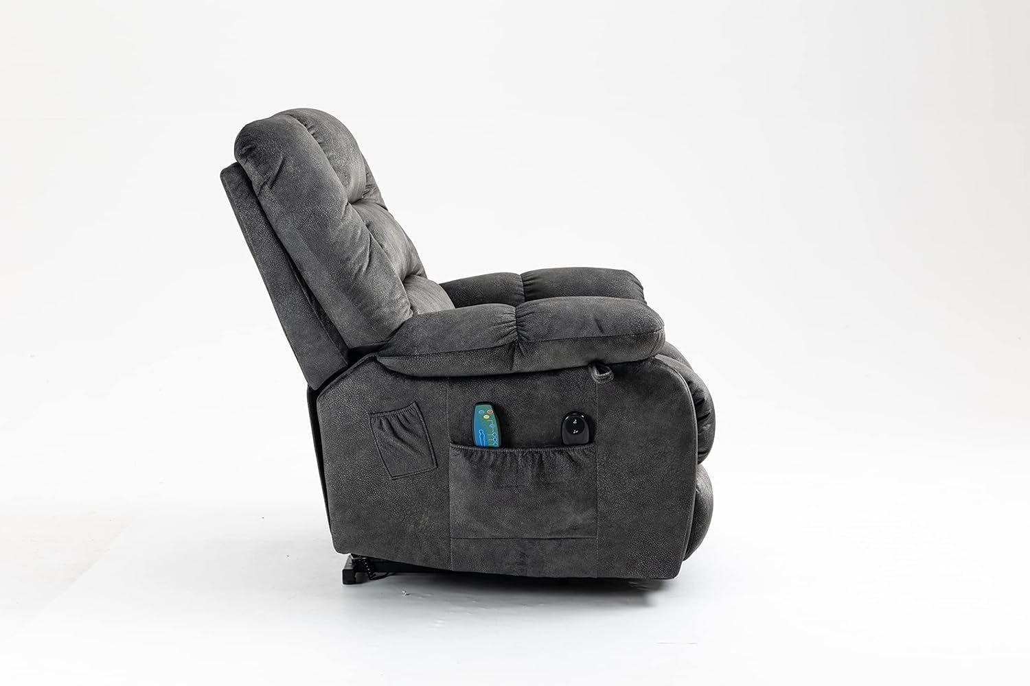 Large Fabric Power Lift Recliner Chair for Elderly with Heat and Massage E672690