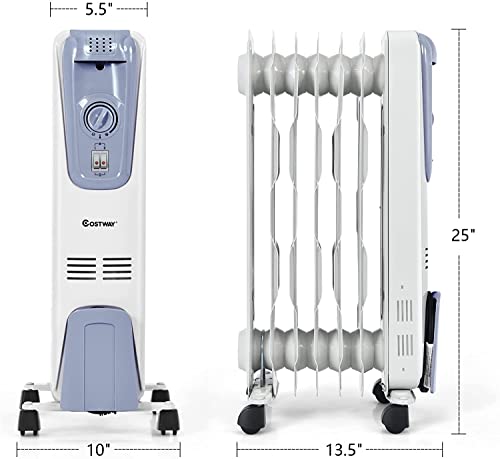 ARLIME 1500W Oil Filled Radiator Heater with Adjustable Thermostat E95032