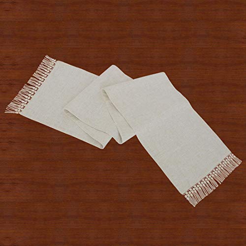 Burgundy Tassel Table Runner 14x72 inches T577