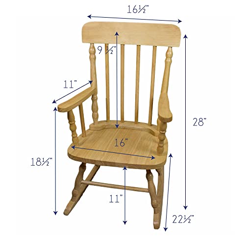 Personalized Natural Childrens Rocking Chair S453