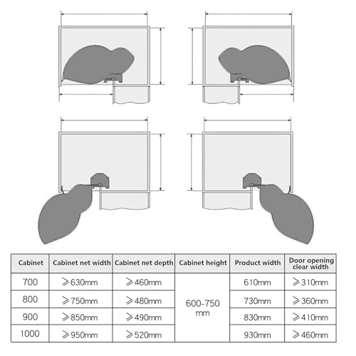 Spice Rack 2-Tier Grey Left Hand Corner Pull Out Shelf L761