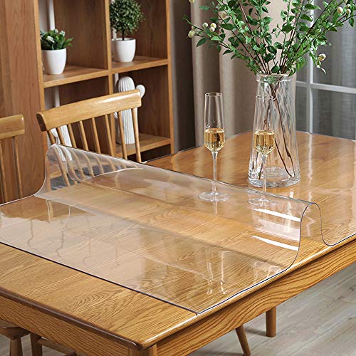 Thicken PVC Clear Table Cover Protector for Rectangle Dining Table, 28 inch L80082