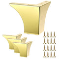 4Pcs 10CM/4 Inch Modern Metal Furniture Sofa Cabinet Legs with Mounting Screws - DIY Replacement Legs Set for Furniture Cabinet Foot Legs Sofa Bed Desk Table Feet Support, Silver