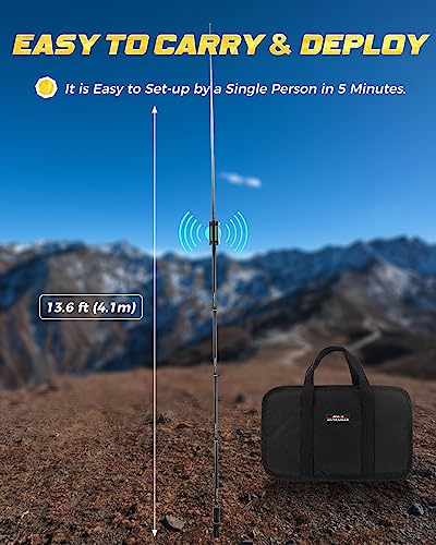 PAC-12 HF Vertical Antenna for Ham Radio 7MHz-50MHz with Slide Regulator Z882245