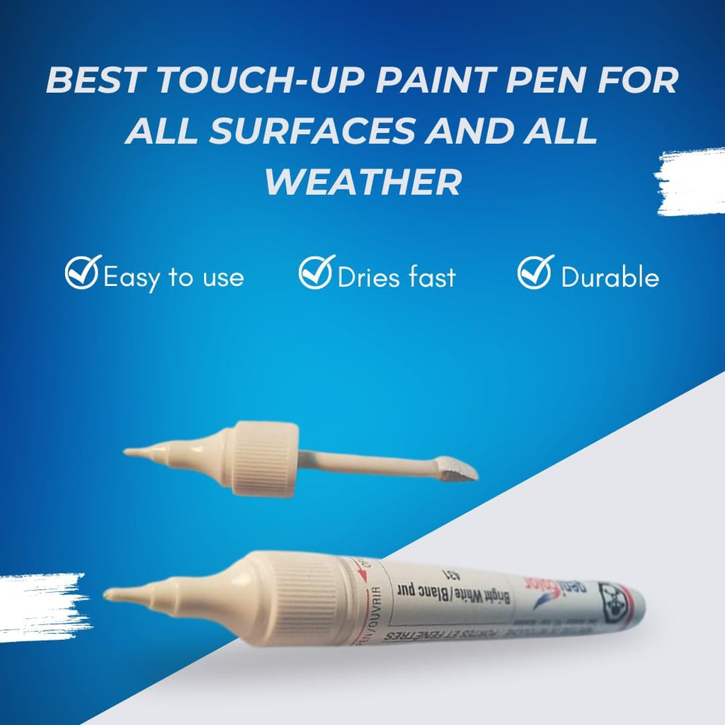 Touch-up Paint Pen White for PVC Metal Aluminum Doors Windows O2667