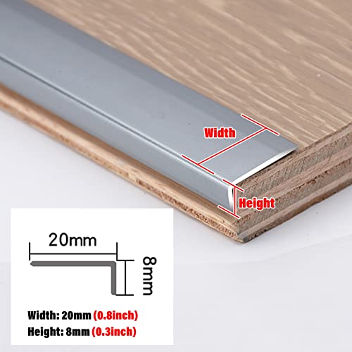 Stair Edge Protector Metal Self Adhesive Non Slip Grey X69309