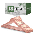 Neaties Premium Red Cedar Hangers for Closet 1/2" Thick Cedarwood Hangers with Bar - Cedar Pant Bar Cedar Jacket Hangers Cedar Suit Hangers Wooden Hangers Cedar Coat Hangers (6 Pack)