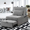 Sofa Bed,Folding Ottoman Sleeper Bed,4 in 1 Multi-function Faux Leather Convertible Chair Recliner Sofa with Pillow,for Living Room/Small Room Apartment