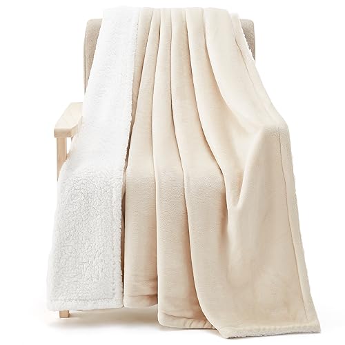 32607 King-California King Plush Reversible Bed Blanket Home and Hotel Luxury Premium Collection Machine Washable Easy Care Cozy Fuzzy Bedding Blankets, King, Brown