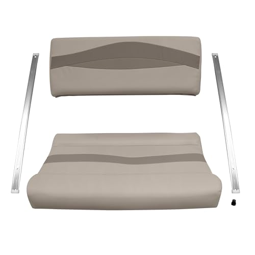 Wise Premier Series Pontoon Flip-Flop Seat Cushion Set, Stone/Mocha Java/Khaki G9866