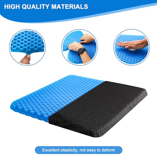 Gel Seat Cushion for Long Sitting, Extra Large with Non-Slip Cover U88724