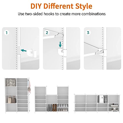 AWTATOS Closet Organizer 6 Cube Storage Shelves, White W271948