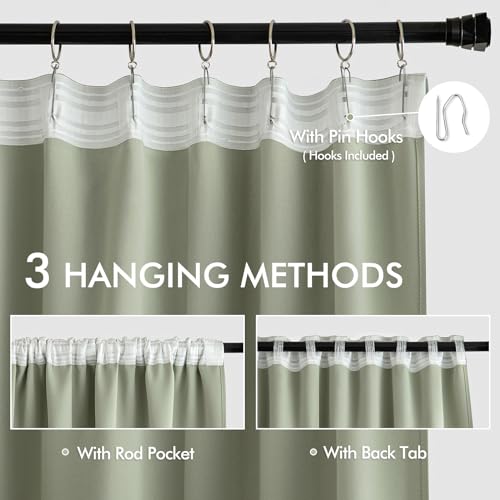 MIULEE Back Tab Blackout Curtains 84 Inch Length 2 Panels Set Cappuccino Brown D5591