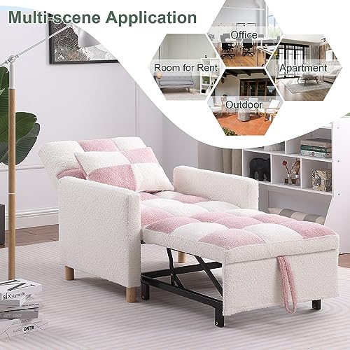 ODUWA Convertible Chair Bed 3-in-1 Sleeper Sofa with Pillow U873621