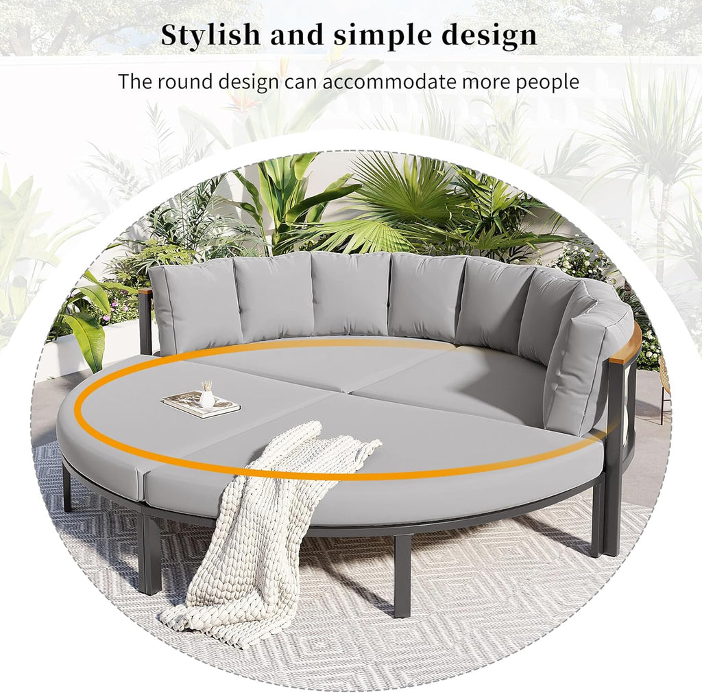 ROOMTEC U-style Sleeper Sofa Bed Convertible Futon Couch, Grey Z75576