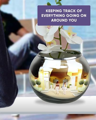 Skywin Convex Mirror Vase Silver 8 Inch Cubicle Decorations L371