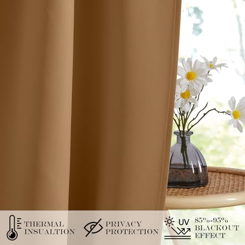 NICETOWN Door Blinds for Living Room Window, Privacy Room Darkening French Door Curtains, 25" W x 64" L, Greyish White T6443