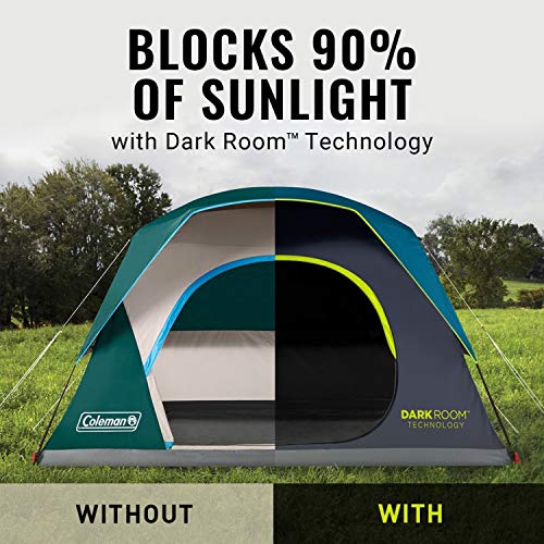 Coleman Skydome Camping Tent with Dark Room Technology, 4/6/8/10 Person A94498