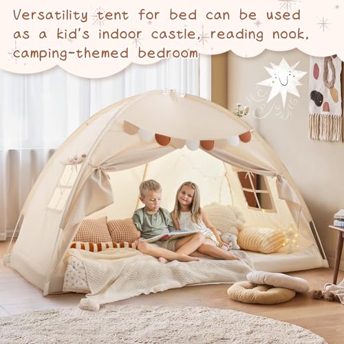 Twin Size Bed Canopy Tent Blackout Privacy Portable W963007